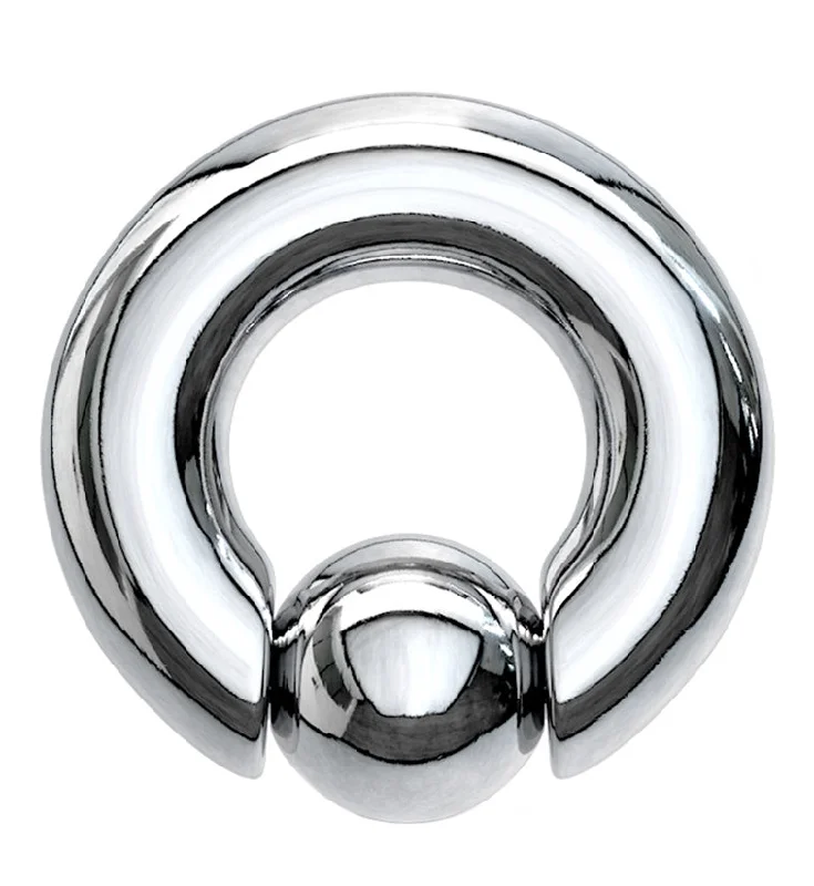 Women's titanium rings-Stainless Steel Captive Spring Bead Ring