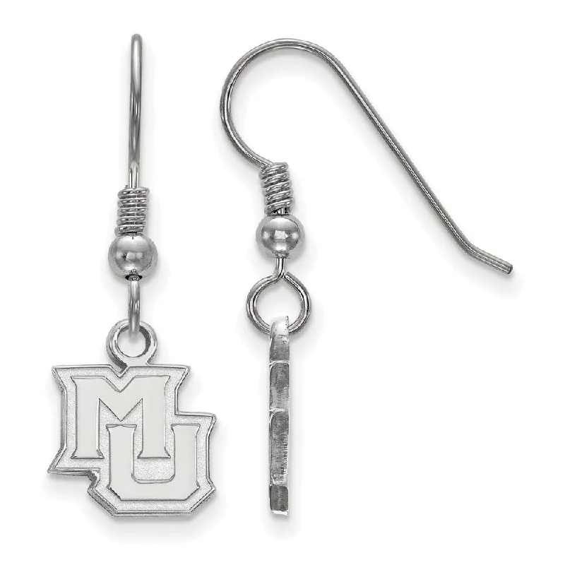 Women's party earrings-Sterling Silver Marquette University XS (Tiny) Dangle Earrings