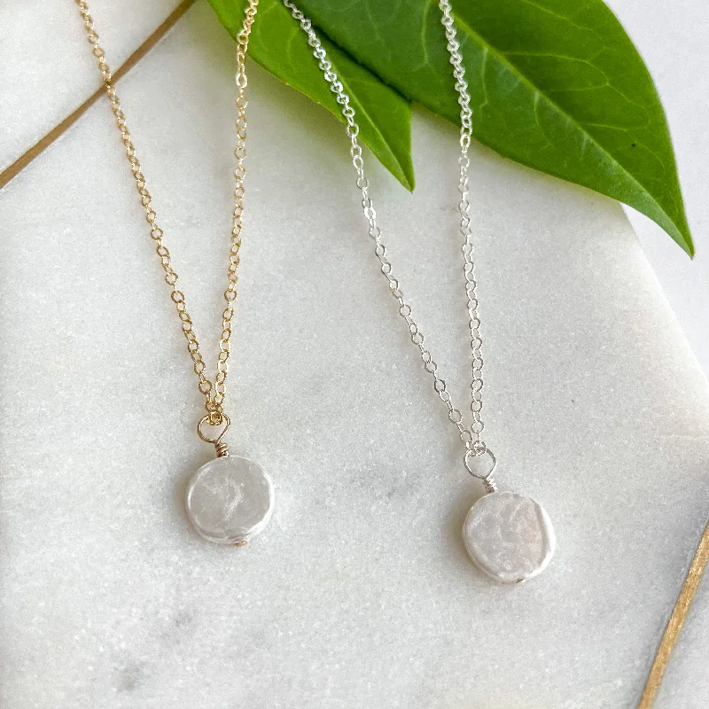 Women's moon phase necklaces-Mini Island Coin Necklace