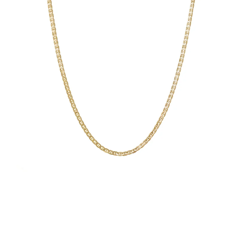 Women's DNA necklaces-Bold Gold Mariner Chain