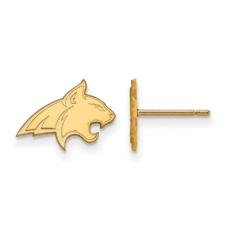 Women's lightweight earrings-14k Gold Plated Silver Montana State Univ. XS (Tiny) Post Earrings