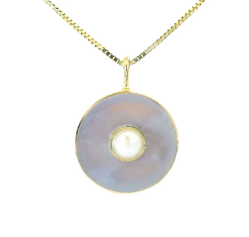 Women's platinum necklaces-Madison River Blue Agate & Pearl Cerclen Necklace