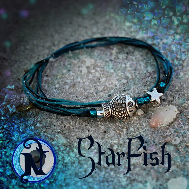 Women's cross bangles-Starfish NTIO Dark Seas Bracelet