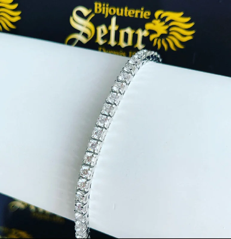 Women's pet memorial bangles-Diamond tennis bracelet