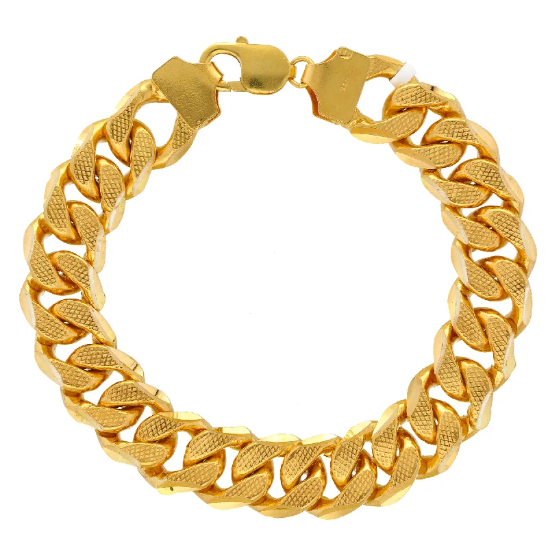 Women's personalized bangles-22K Yellow Gold Men's Chain Link Bracelet  (102.2 gm)