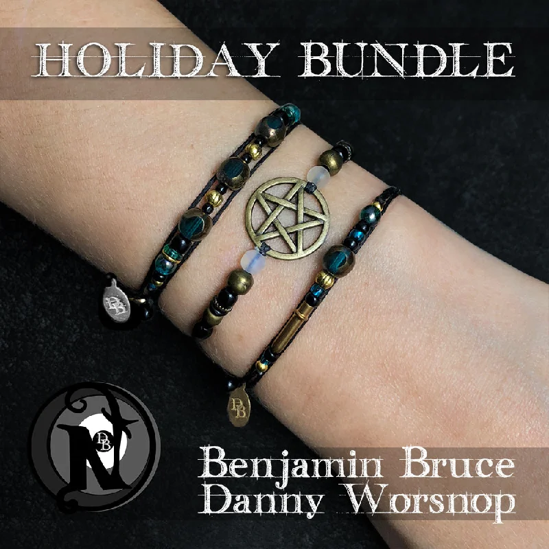 Women's platinum bangles-3 Piece Holiday NTIO Bracelet Bundle by Danny Worsnop and Ben Bruce