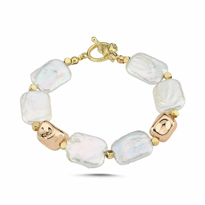 Women's sapphire bangles-Siren Baroque Pearl Bracelet