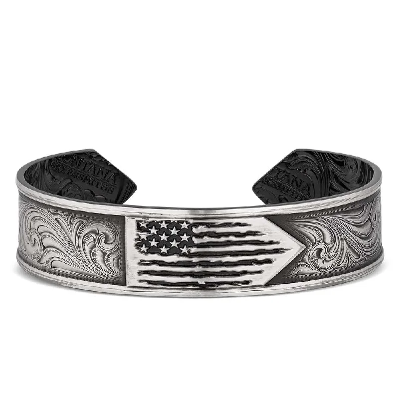 Women's cross bangles-Montana Silversmiths American Made Strength Cuff Bracelet