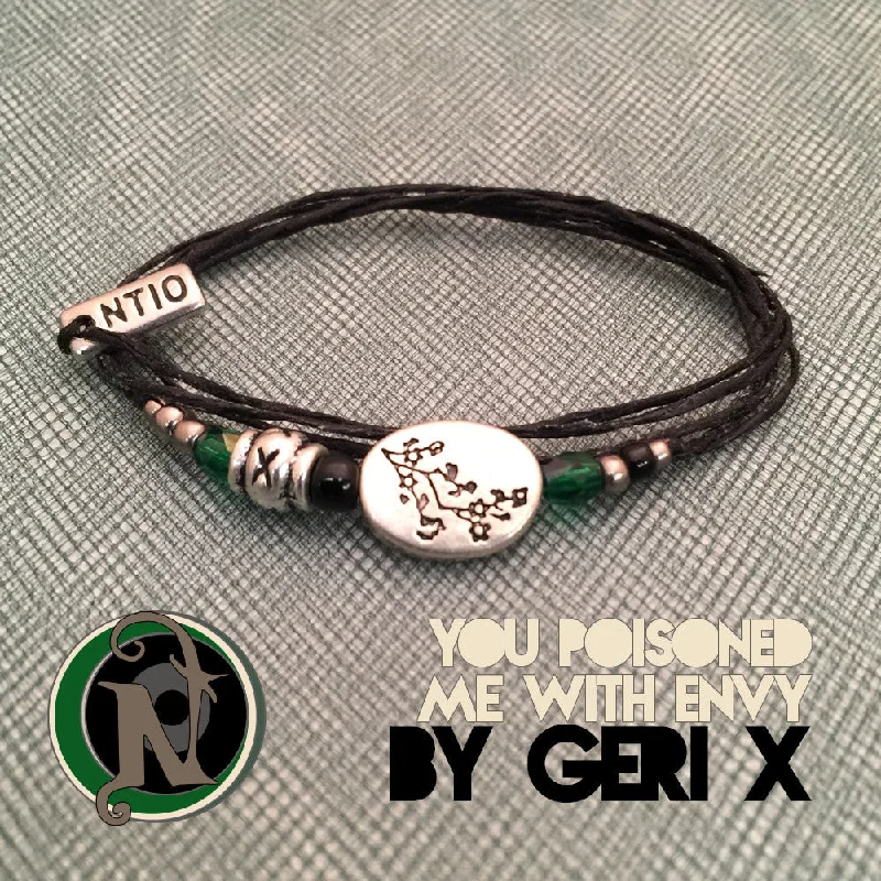 Women's holiday bangles-You Poisoned Me With Envy NTIO Bracelet by Geri X