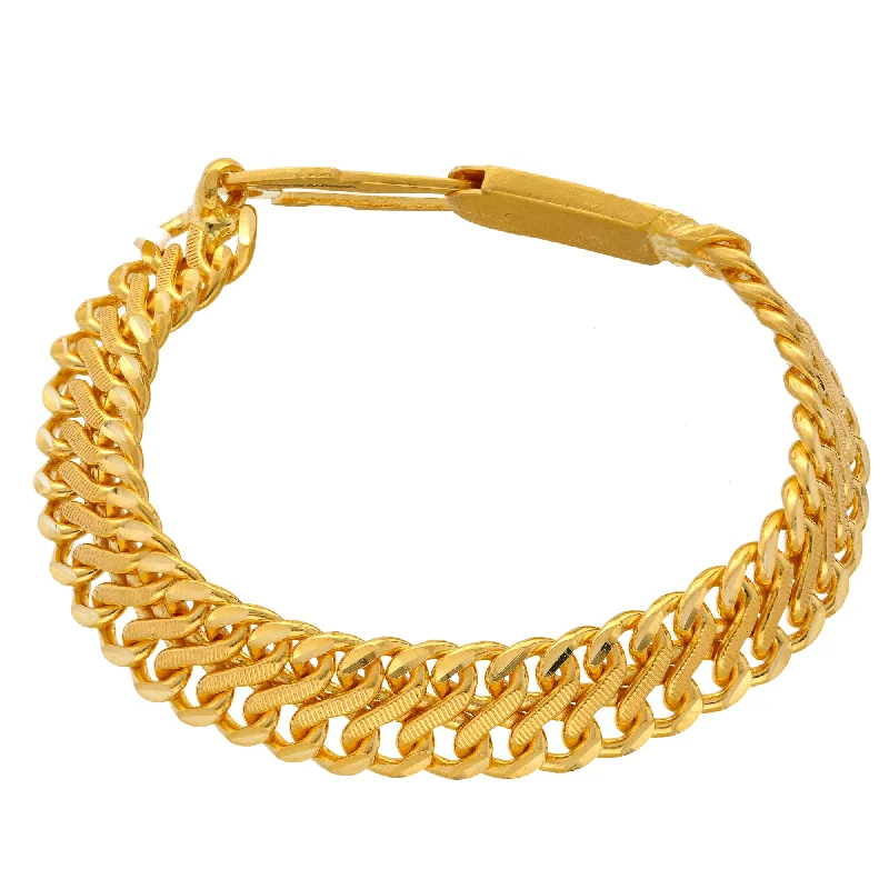 Women's platinum bangles-22K Yellow Gold Men's Chain Link Bracelet  (63.1gm)