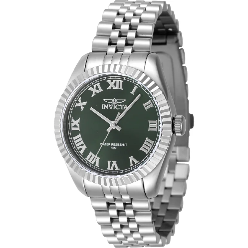 Women's family bangles-Invicta Women's Watch - Specialty Green Dial Silver Stainless Steel Bracelet | 47410