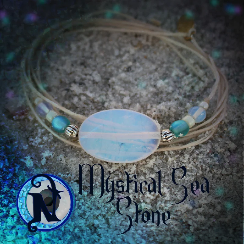 Women's travel bangles-Mystical Sea Stone NTIO Dark Seas Bracelet