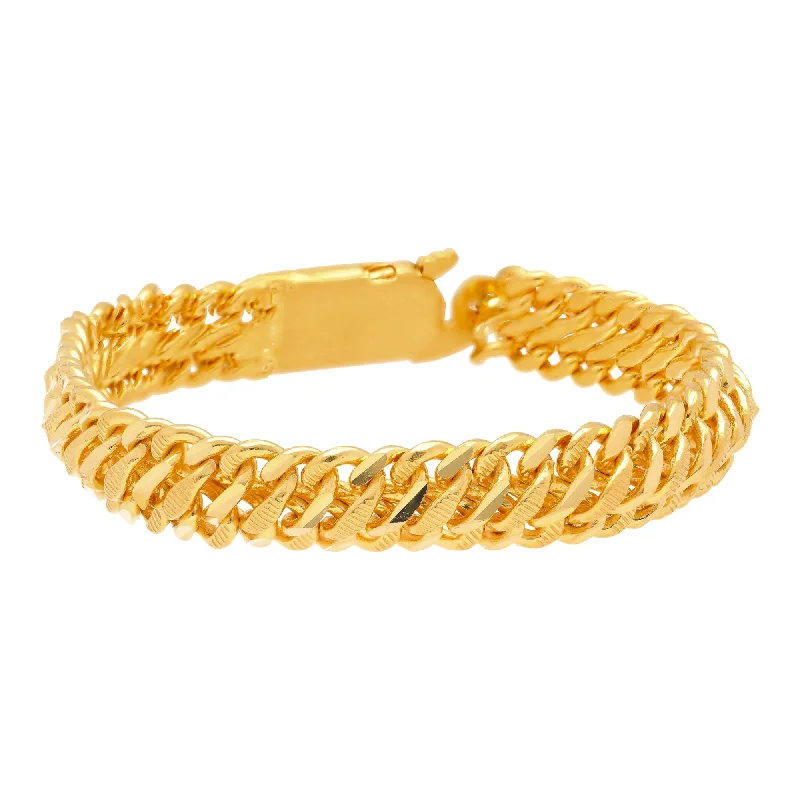 Women's Mother's Day bangles-22K Yellow Gold Link Bracelet (24.5 gm)