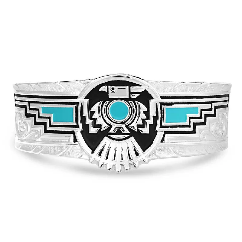 Women's everyday bangles-Montana Silversmiths Spirit Of The Thunderbird Cuff Bracelet