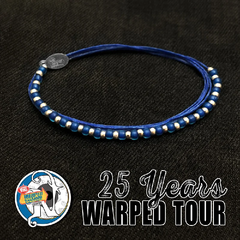 Women's wedding bangles-Blue 25 Years NTIO Bracelet by Vans Warped Tour