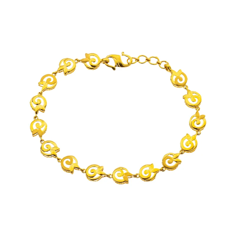 Women's friendship bangles-22K Yellow Gold 7.5 inch Bracelet (7.5gm)