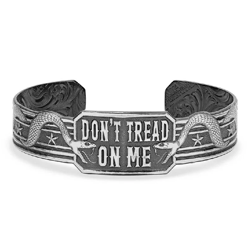 Women's beaded bracelets-Montana Silversmiths Don't Tread On Me Cuff Bracelet