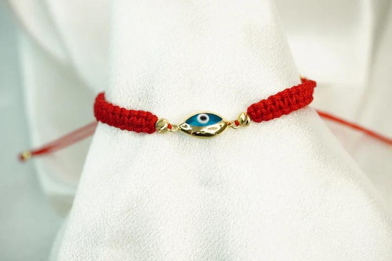 Women's charm bangles-14k Eye Adjustable Bracelet