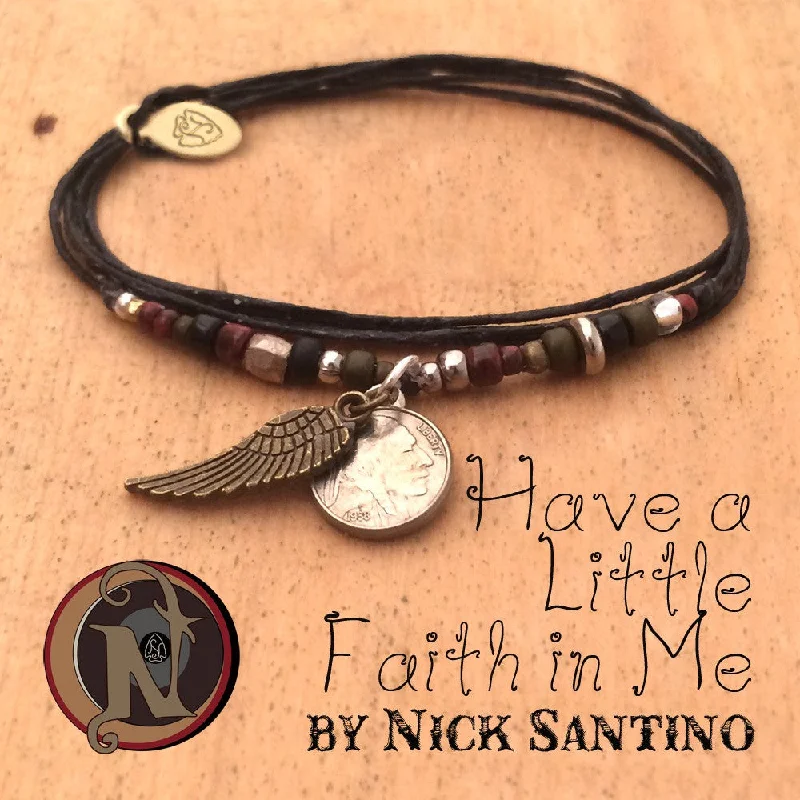 Women's K gold bangles-Have a Little Faith in Me Limited Edition Vintage NTIO Bracelet by Nick Santino~ Only 1 Remains