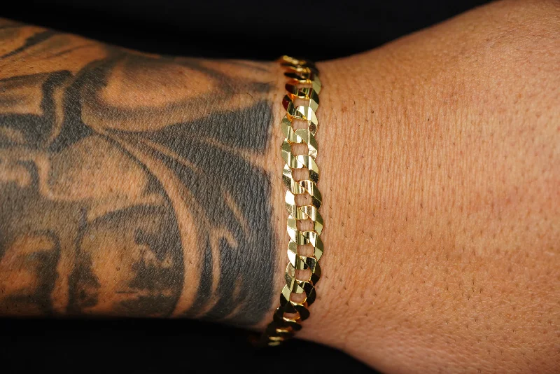 Women's chain bracelets-14k Open Cuban Link Bracelet