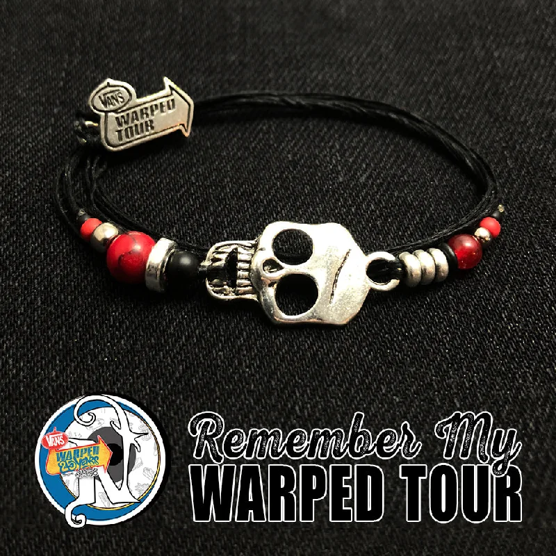 Women's gift bangles-Red Remember My Warped Tour NTIO Bracelet by Vans Warped Tour