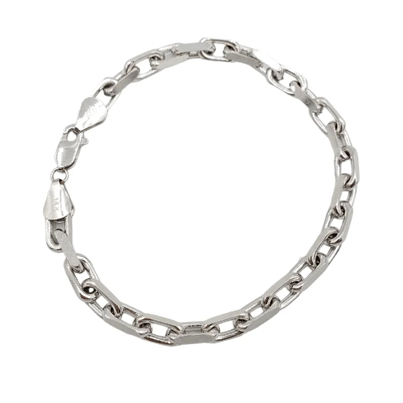 Women's Mother's Day bangles-14K White Gold- Hermes Link Bracelet