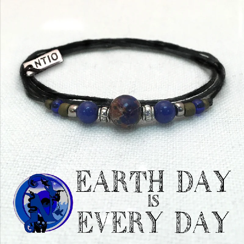 Custom women's bangles-Earth Day is Every Day NTIO Earth Day Bracelet