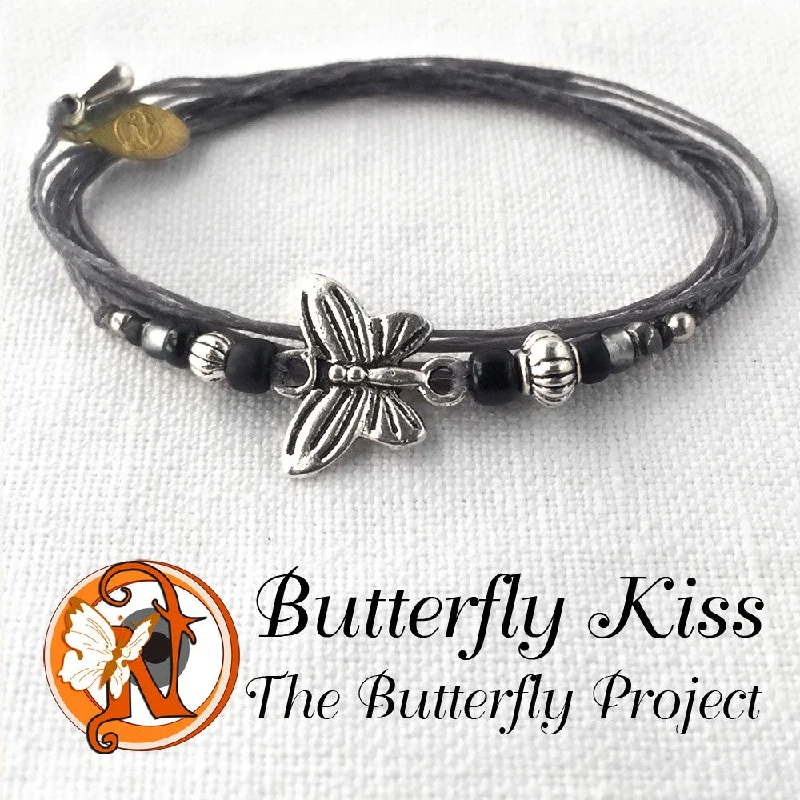 Women's elegant bangles-Butterfly Kiss NTIO Butterfly Project Bracelet