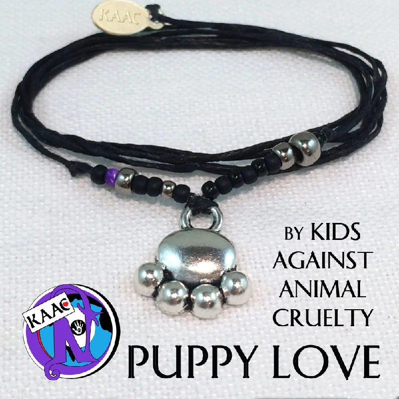 Women's luxury brand bangles-Puppy Love NTIO Bracelet by Kids Against Animal Cruelty