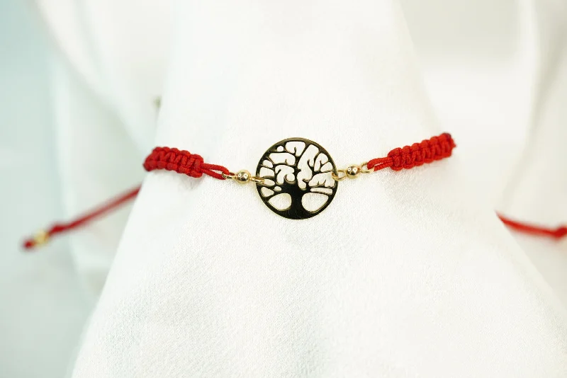 Vintage women's bangles-14k Tree of Life Adjustable Bracelet