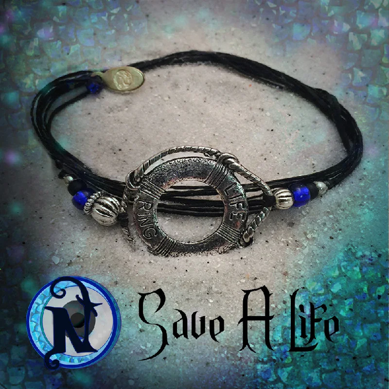 Women's fashion bangles-Save a Life NTIO Dark Seas Bracelet