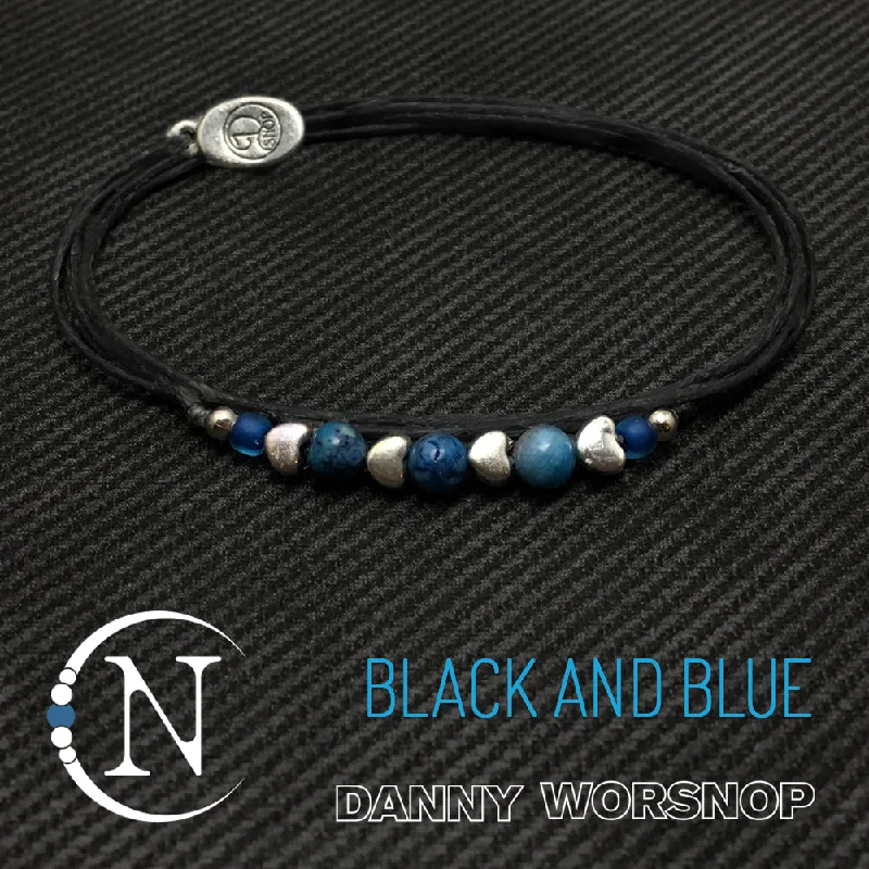 Women's astrology bangles-Black And Blue NTIO Bracelet by Danny Worsnop