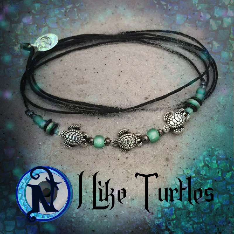 Women's bohemian bangles-I Like Turtles NTIO Bracelet Dark Seas