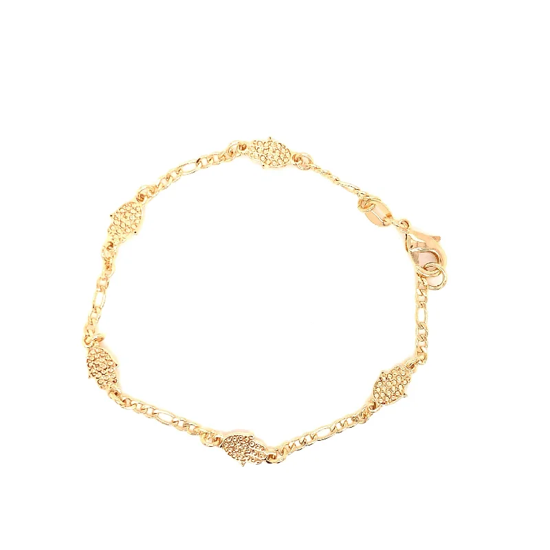 Women's minimalist bangles-Gold Filled Bracelet with Hamsa Design