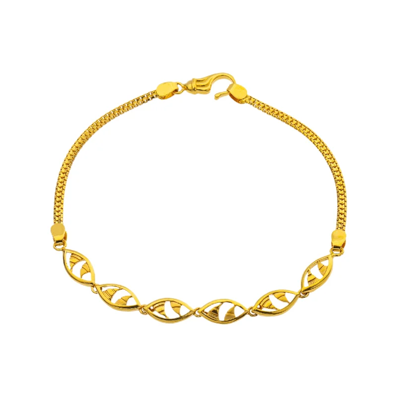 Women's party bangles-22K Yellow Gold 7 inch Bracelet (6.9gm)