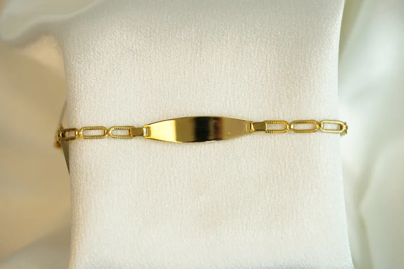 Women's eco-friendly bangles-14k Clip ID Bracelet