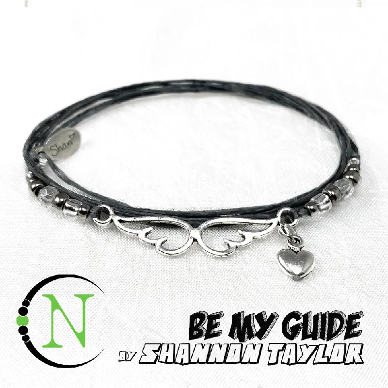 Women's platinum bangles-Be My Guide NTIO Bracelet by Shannon Taylor